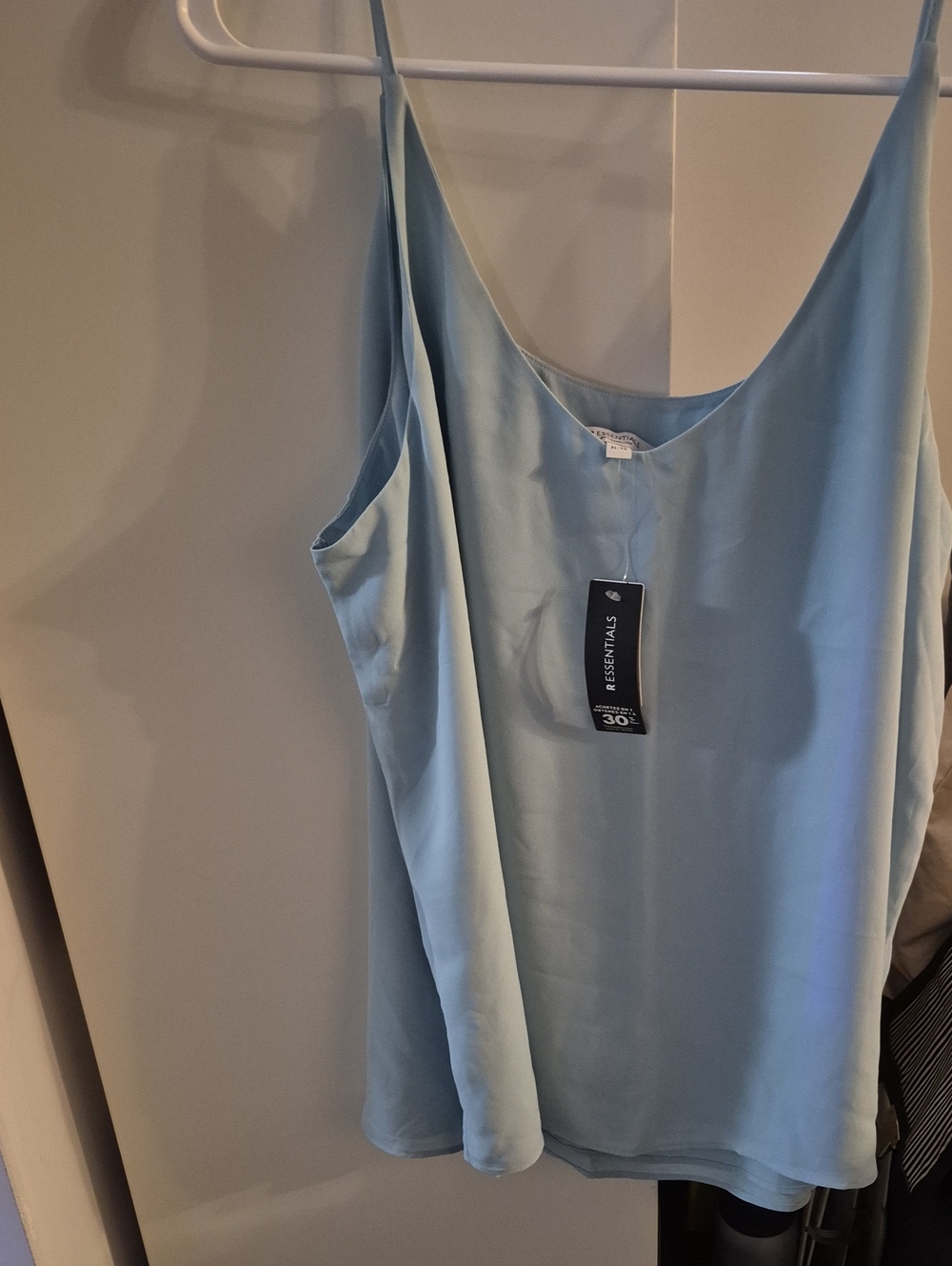 Reitmans Essentials Light Blue Slip Tank with Adjustable Straps